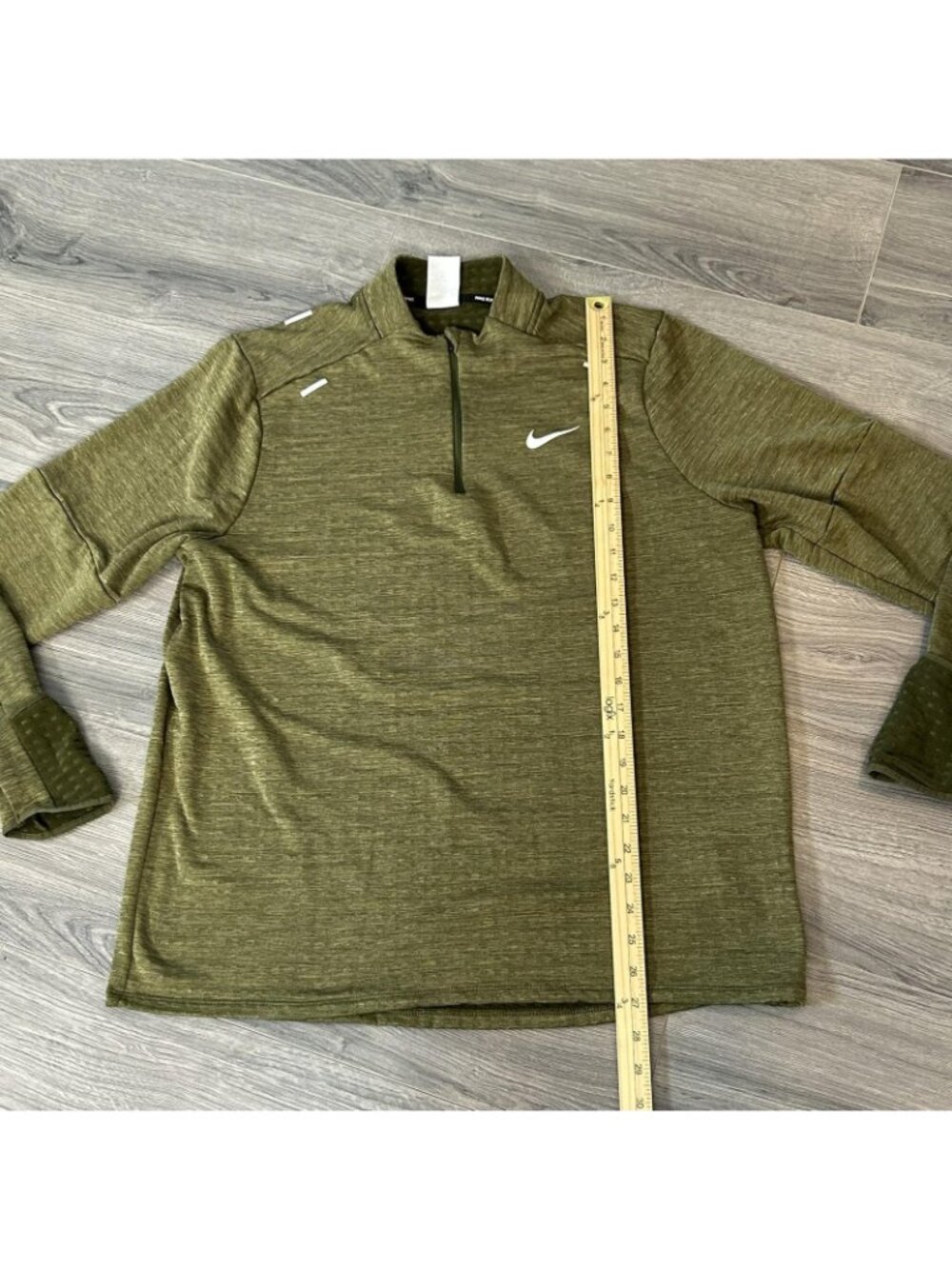 Nike Therma-FIT Pullover Mens XL Green 1/4 Zip Running Thermal Repel Element - Picture 13 of 14